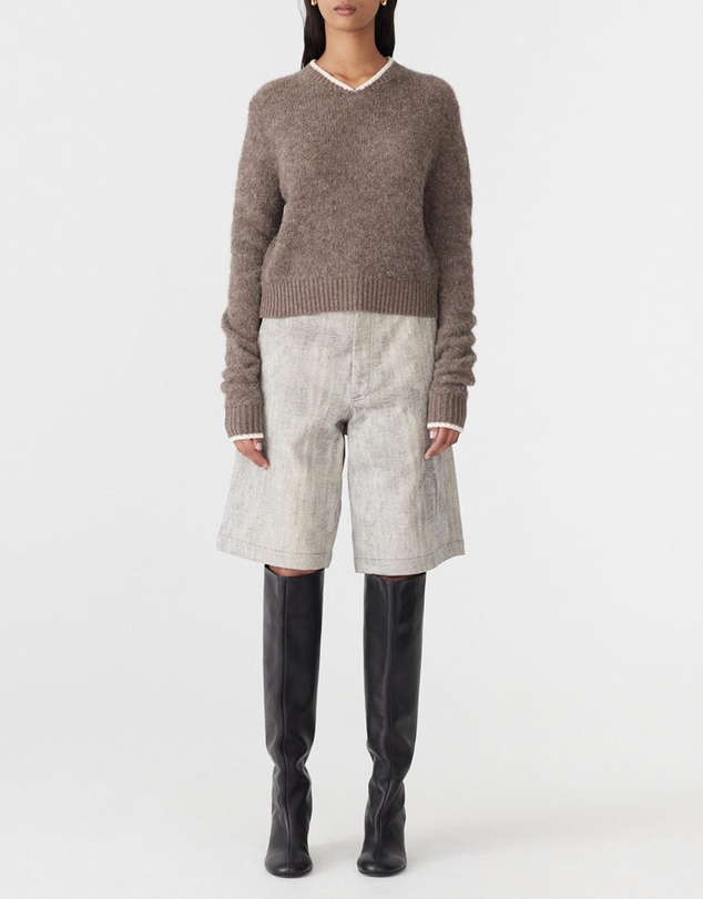 Bassike - Wool Alpaca Contrast Knit Jumper