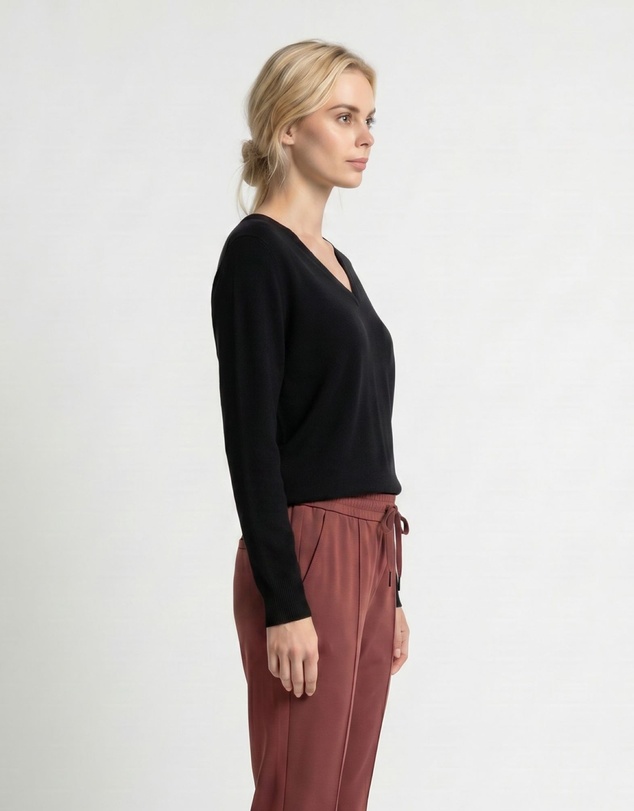 SILK MAGNOLIA - Cashmere V Nneck Jumper