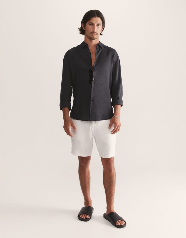 SABA - Anderson Long Sleeve Classic Linen Shirt