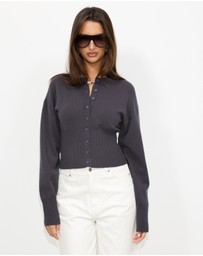 Dazie - Mira Cinched Waist Button Up Cardigan