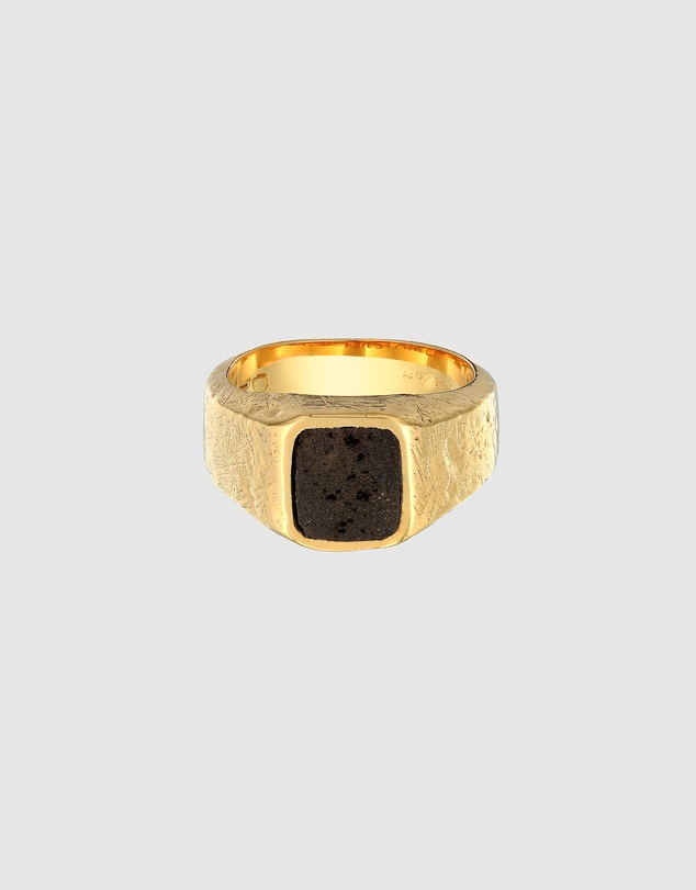 Haze & Glory - ICONIC EXCLUSIVE - Firestarter Signet Ring in Gold-Plated 925 Silver