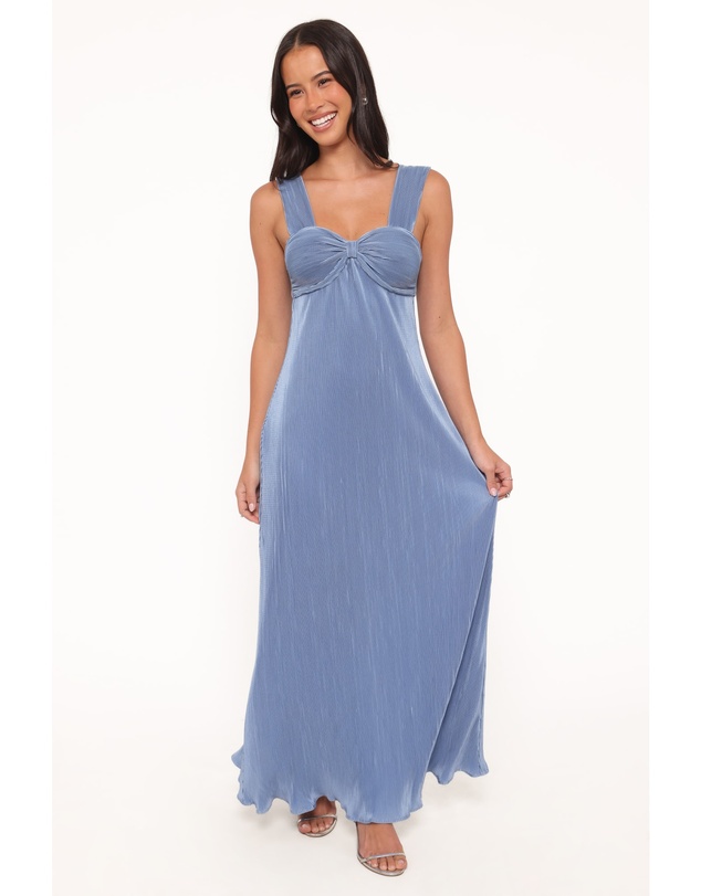 Petal & Pup - Dolores Pleated Maxi Dress - Cornflower Blue