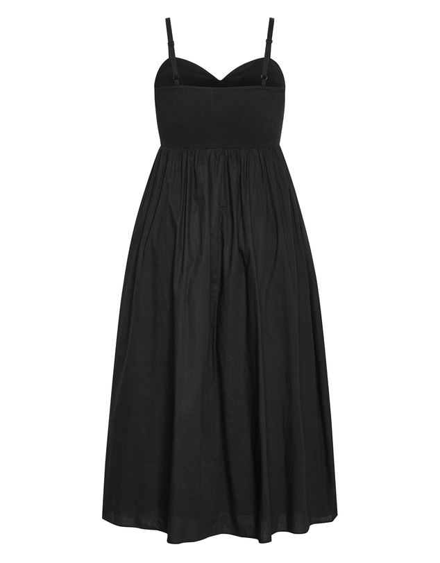 City Chic - Plus size Positano Strappy Cotton Maxi Dress - black