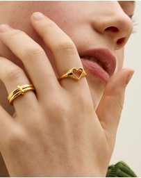 Ottoman Hands - Outline Heart Stacking Ring