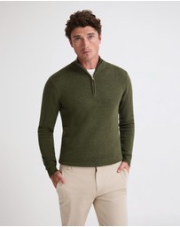 Oxford - Robert Zip Neck Knit Pullover