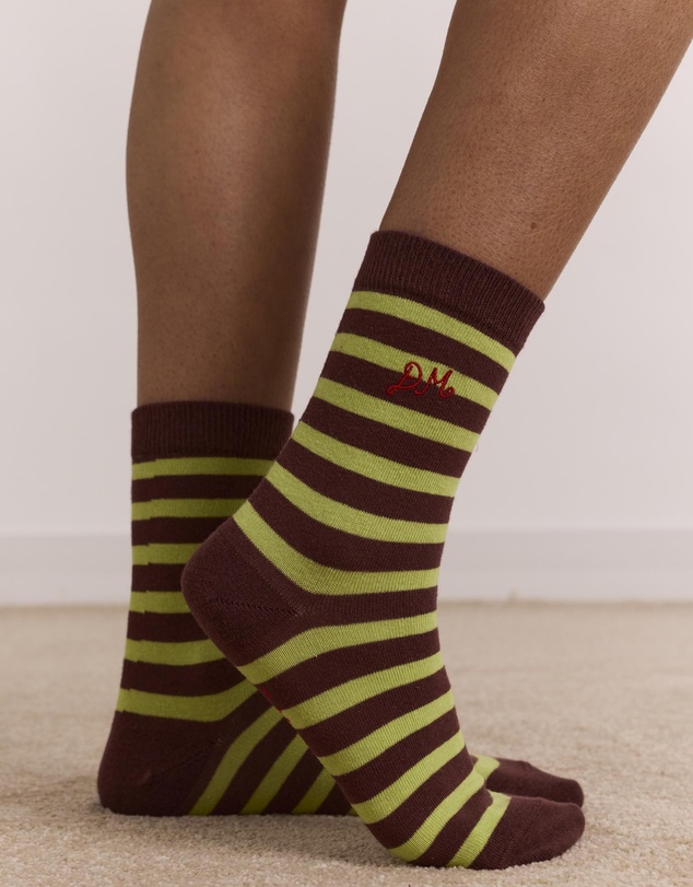 Damson Madder - Calf Length 2 Pack Socks
