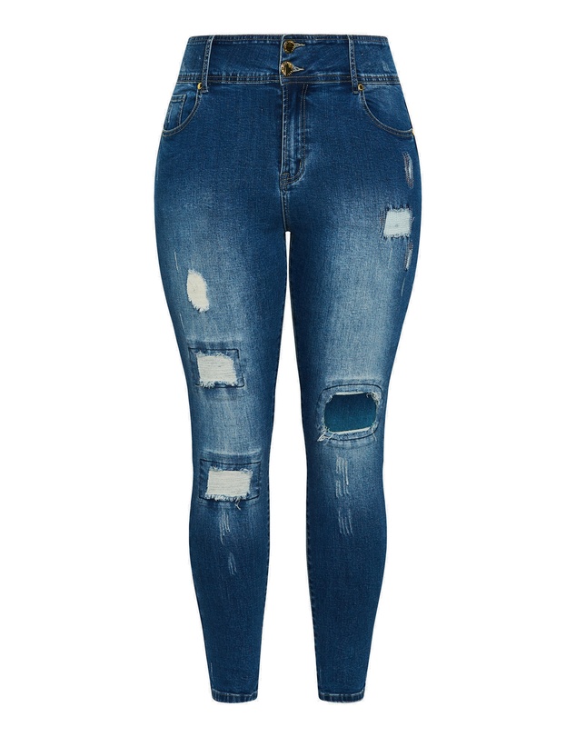 City Chic - Patched Apple Skinny Jean