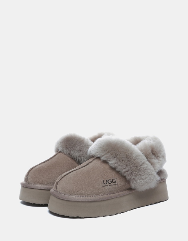 EVERAU - Australian Shepherd Ugg Musa Platform Cow Suede Upper House Shoes
