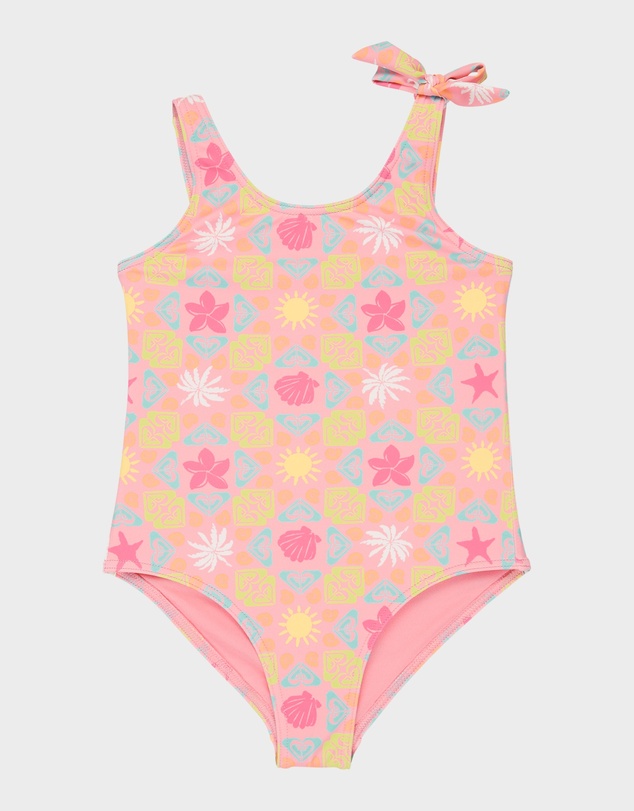 Roxy - Girls 2 to 7 Check One Piece Swimsuit