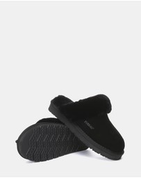 EVERAU - EverAU Ugg Muffin Slipper Suede Cow Suede Upper House Shoes