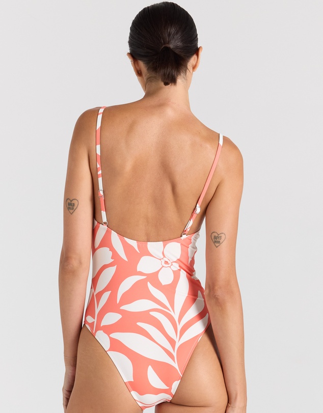 Poolside Paradiso - Mare Singlet One Piece Swimsuit - Tangelo