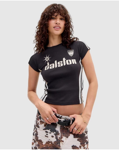 BDG By Urban Outfitters - Dalston Football Baby Tee