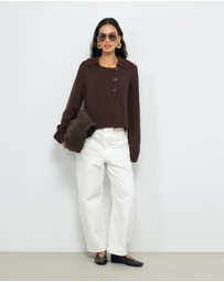 AERE - Miya Cotton Wool Cardigan