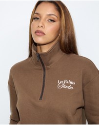 Dazie - Les Palms Quarter Zip Jumper