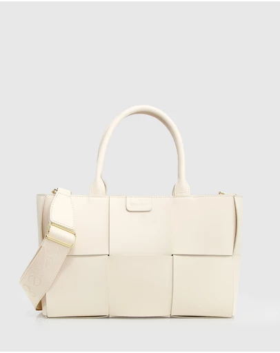 Belle & Bloom - Long Way Home Woven Tote - Cream