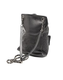 Pre-Loved by Azura Reborn - Pre-Loved Small CC Calfskin Drawstring Flap Backpack