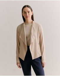 Trenery - Bamboo Viscose Marle Jacket in Oatmeal Marle
