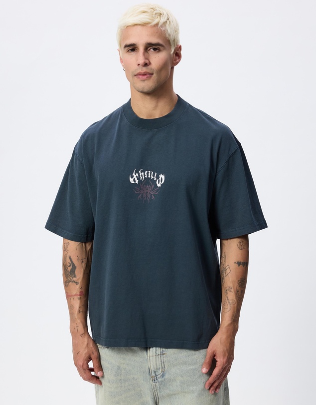 Thrills - Stagger Oversize Box Crop Tee