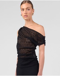 MVN - One Shoulder Lace Top