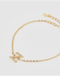 Izoa - Crystal Letter Z Bracelet