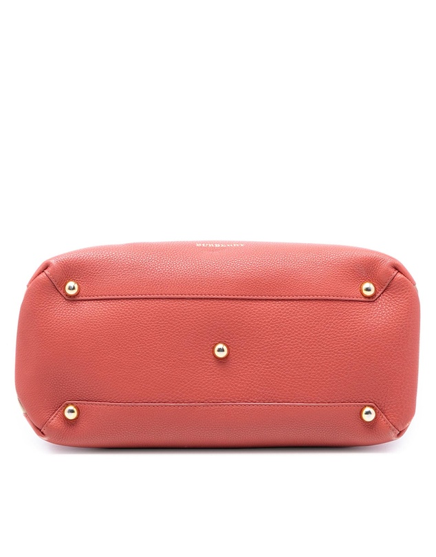 Pre-Loved by Azura Reborn - Pre-Loved Medium Leather and House Check Canvas Banner Satchel