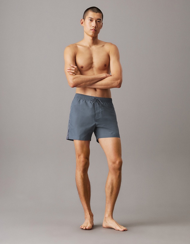 Calvin Klein - Logo Tape Medium Drawstring Swim Shorts