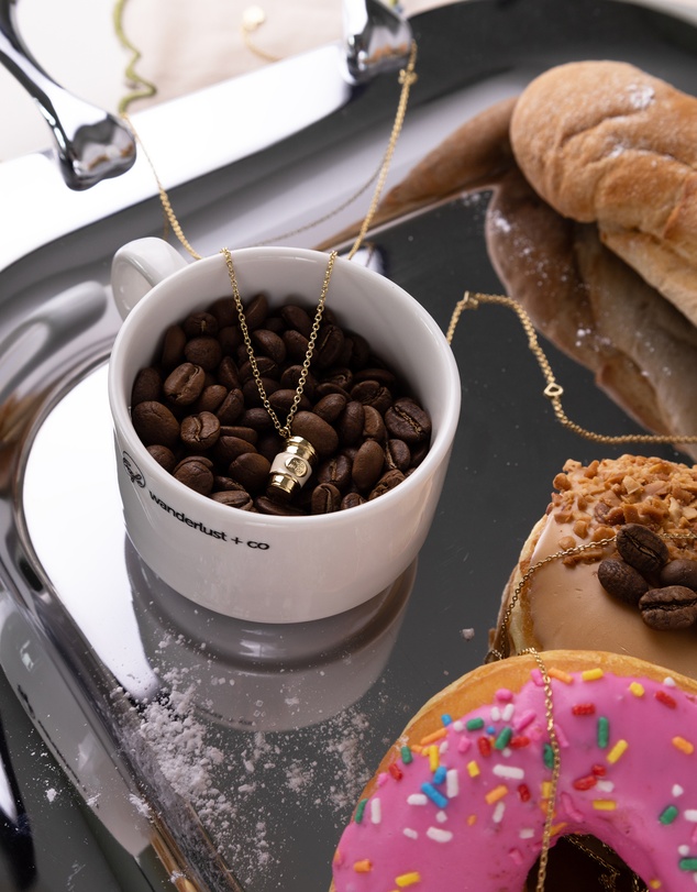 Wanderlust + Co - Coffee On The Gold Necklace