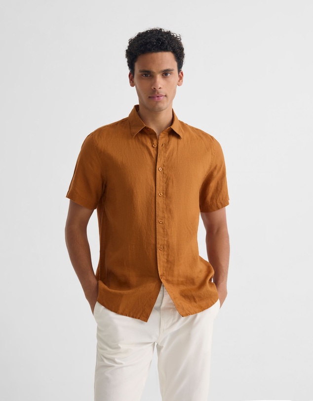 Oxford - Leyton French Linen Short Sleeve Shirt