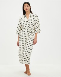 Gingerlilly - Lana Olive Spot Robe