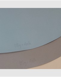 Lilly + Dash - Dog & Cat Asymmetric Placemats - Sand & Slate