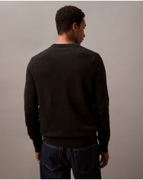 Calvin Klein Jeans - Smooth Cotton Monogram Logo Jumper