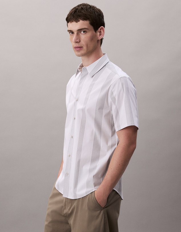 Calvin Klein - Yarn-Dyed Stripe Stretch Classic Shirt