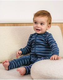 Kynd Baby - Organic Cotton Waffle in Navy Stripe