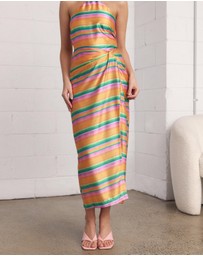 Dazie - Sunset Boulevard Twist Midi Skirt