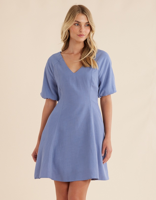 Amelius - Auguste Puff Sleeve Mini Dress