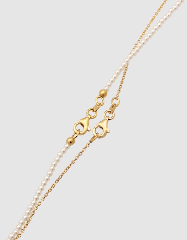 Elli Jewelry - Necklace Set Pearl 925 Sterling Silver Gold-Plated