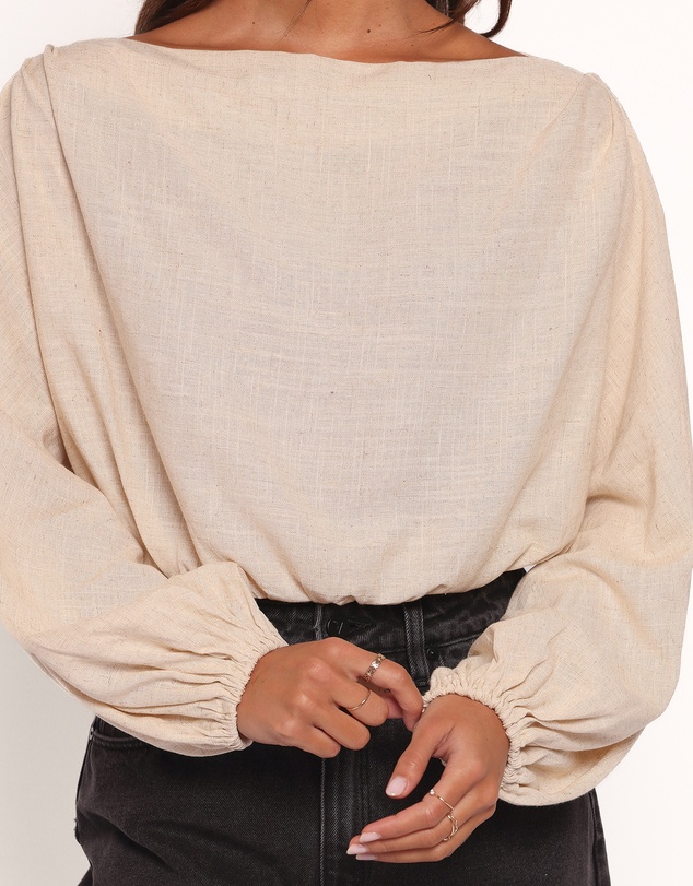 Petal & Pup - Zara Long Sleeve Top - Stone