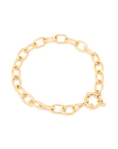 Lovisa - Waterproof Gold Plated Stainless Steel Dainty Clasp Chain Bracelet