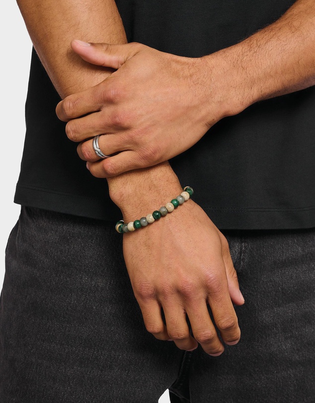 THOMAS SABO - THOMAS SABO Jasper, jade, labradorite beaded bracelet