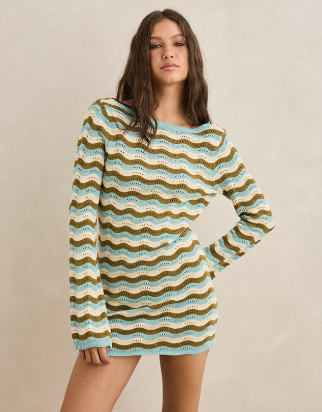 Rhythm - Whispering Tides Knit Mini Dress