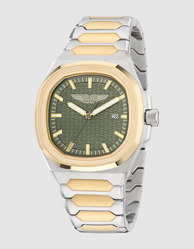 Aston Martin - GPQ 42mm Bertelli Green Dial Two-Tone Stainless Steel Bracelet Watch
