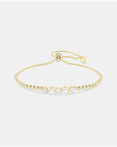 Swarovski - Mesmera Bracelet, Mixed Cuts, White, 18K Gold Finish