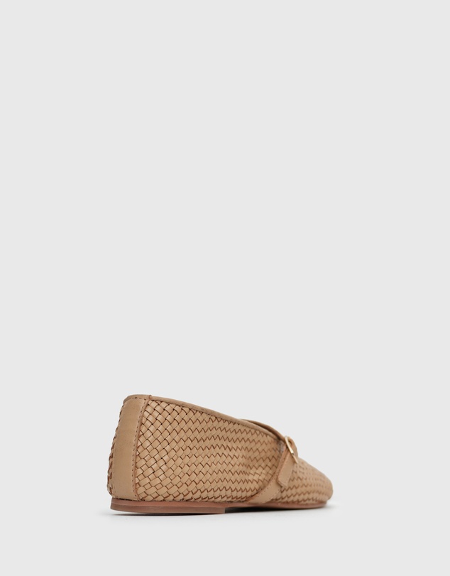 Betts - Gracie Leather Woven Ballet Flats