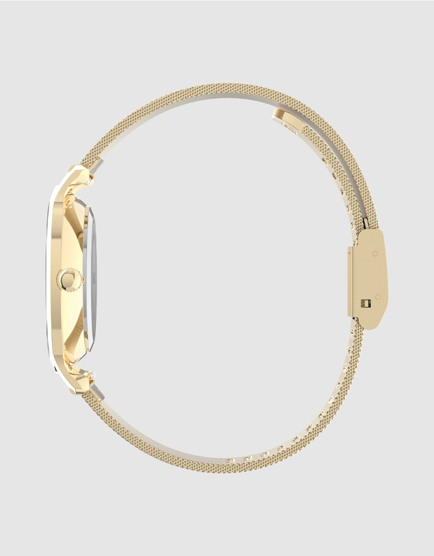 TIMEX - Womens 31mm Transcend Gold-tone Case and Bracelet with Green Dial