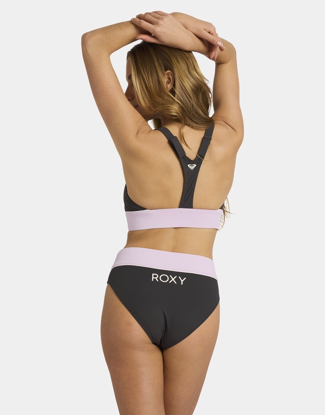 Roxy - Womens Roxy Active C Block High Waist Bikini Bottom