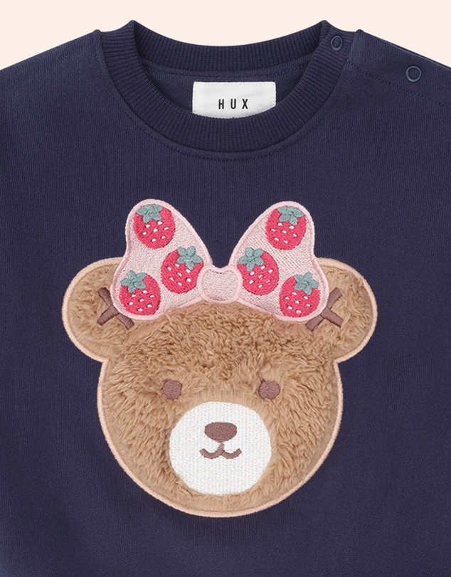 Huxbaby - Strawberry Fields Huxette Bow Sweatshirt - Babies