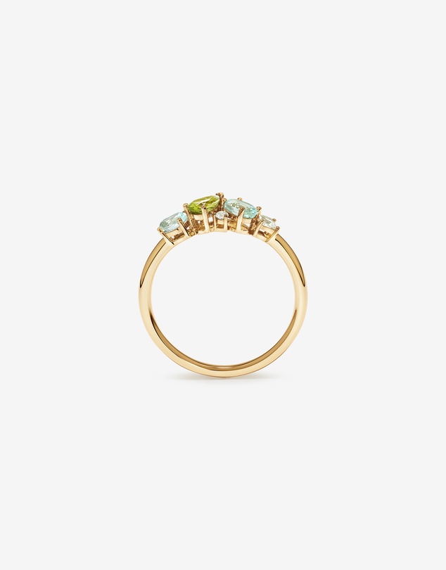 Michael Hill - Peridot, Sky Blue Topaz, Green Amethyst & White Topaz Multi-Gemstone Ring in 10kt Yellow Gold