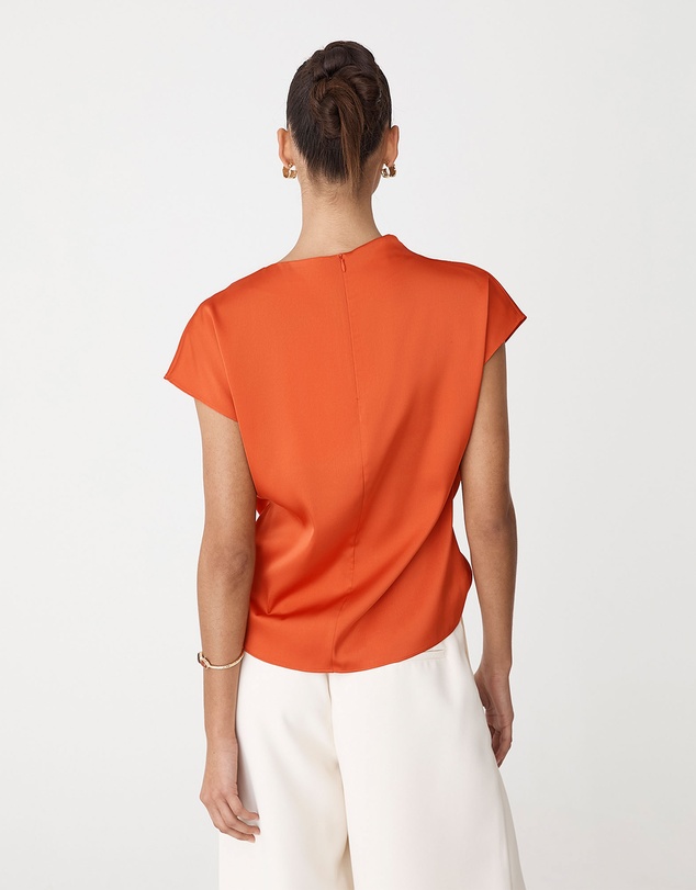 Forcast - Zafina Pleated Draped Top