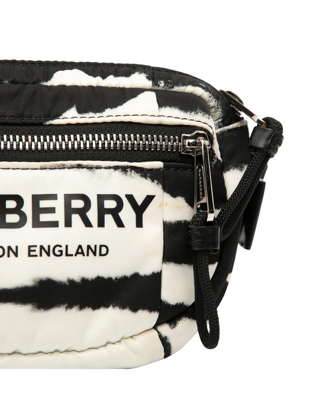 Pre-Loved by Azura Reborn - Pre-Loved Zebra Print Nylon Logo Cannon Belt Bag