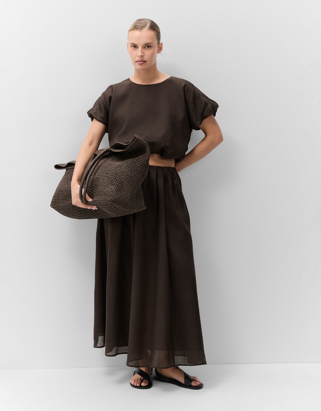 UNISON - Ramie Full Skirt